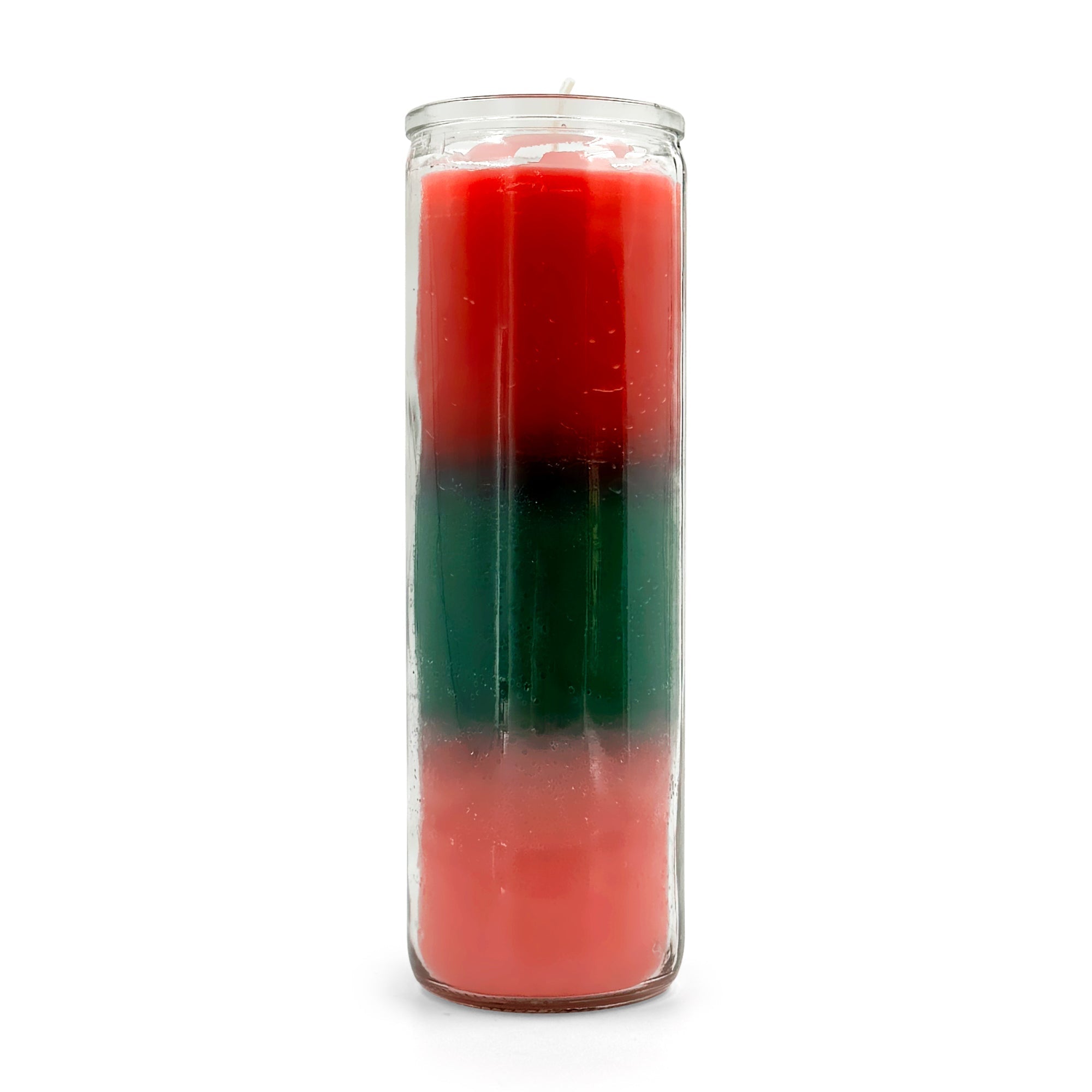 Vela lisa de 7 días, 600 ml, tricolor