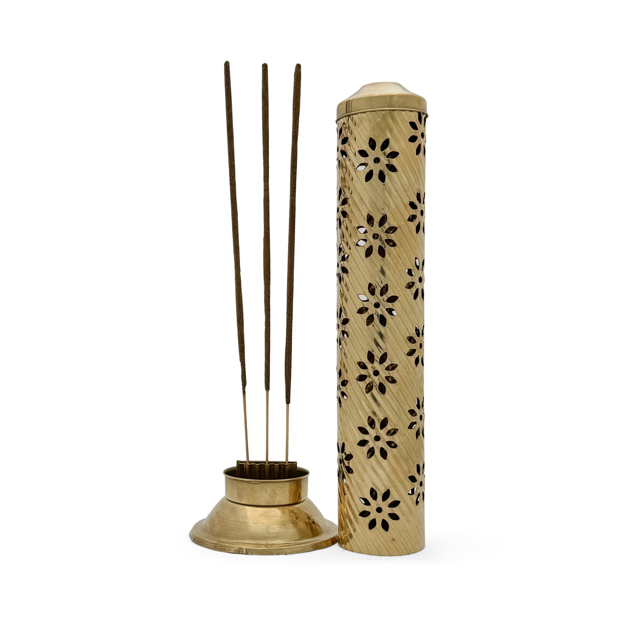 Brass Coffin Incense Burner
