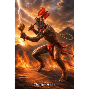 Chango Orisha Prayer Card