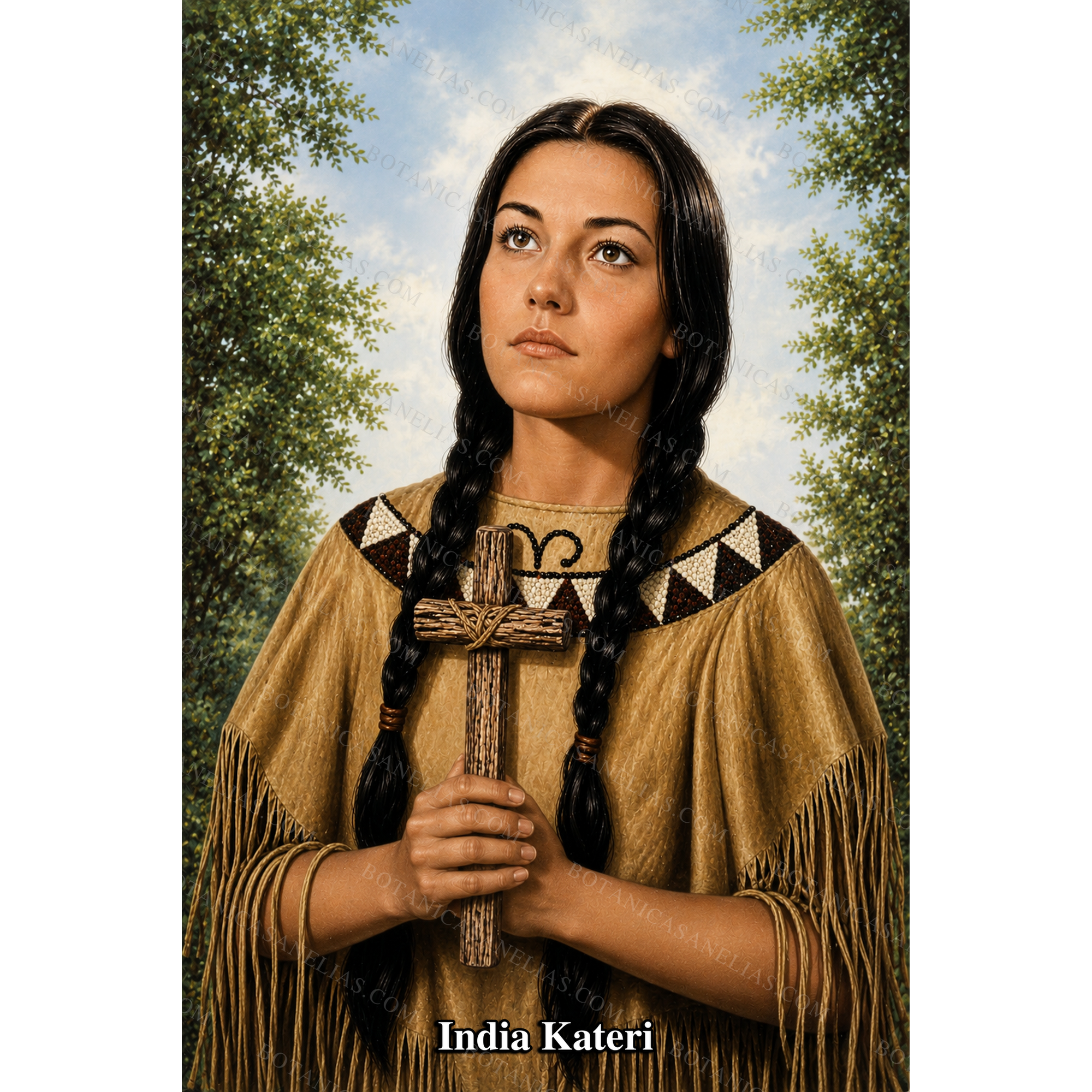 Saint Kateri Tekakwitha Prayer Card