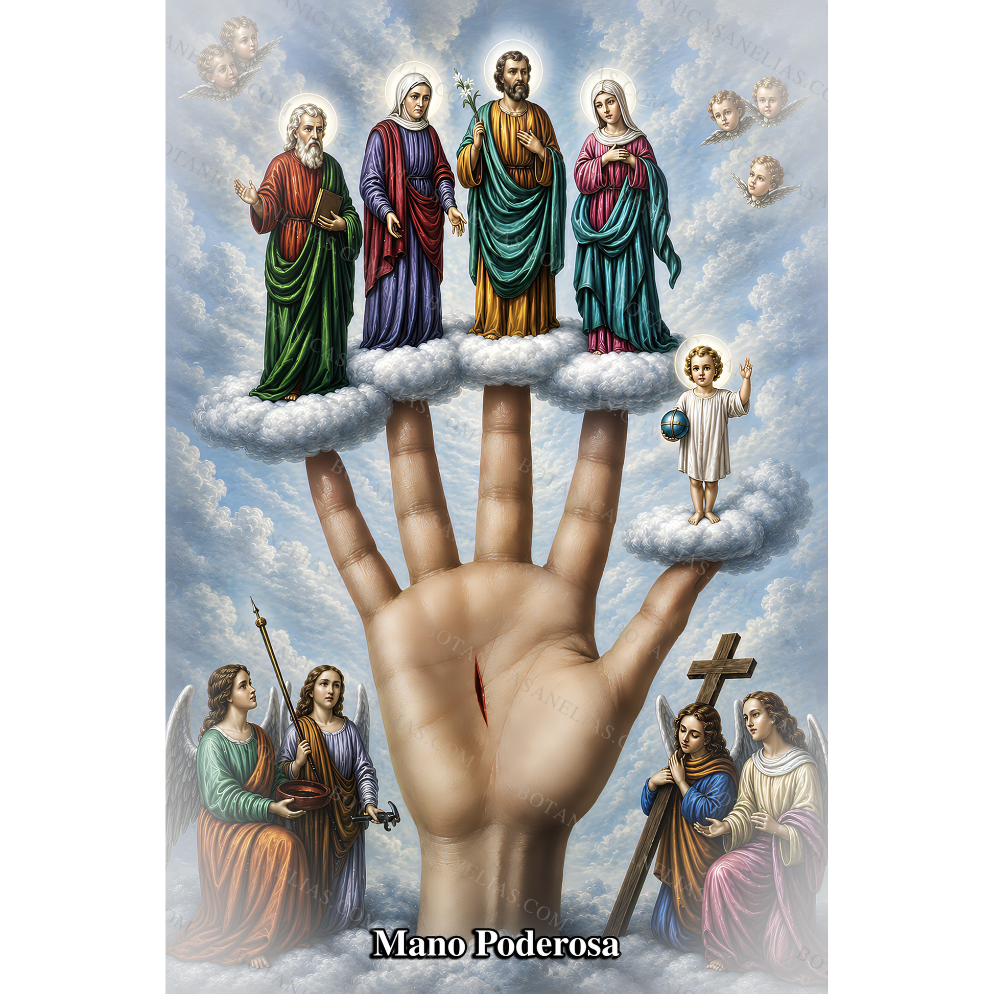 The All-Powerful Hand Prayer Card