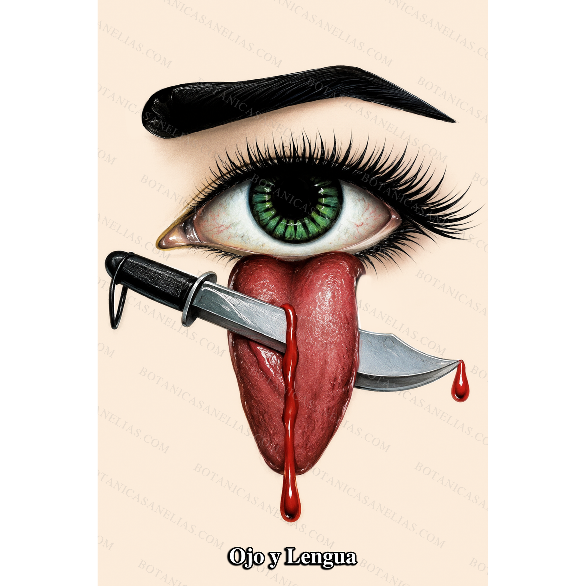 Eye and Tongue Prayer Card