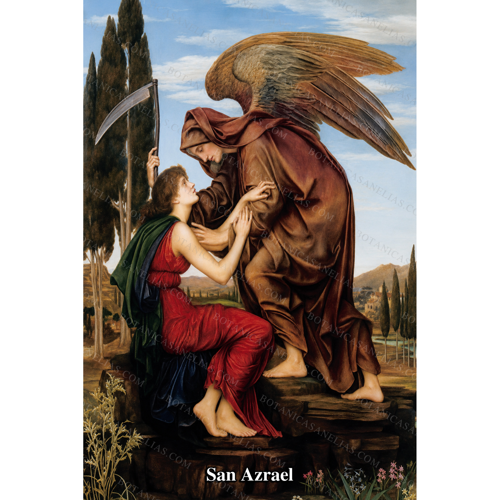 Saint Azrael Prayer Card