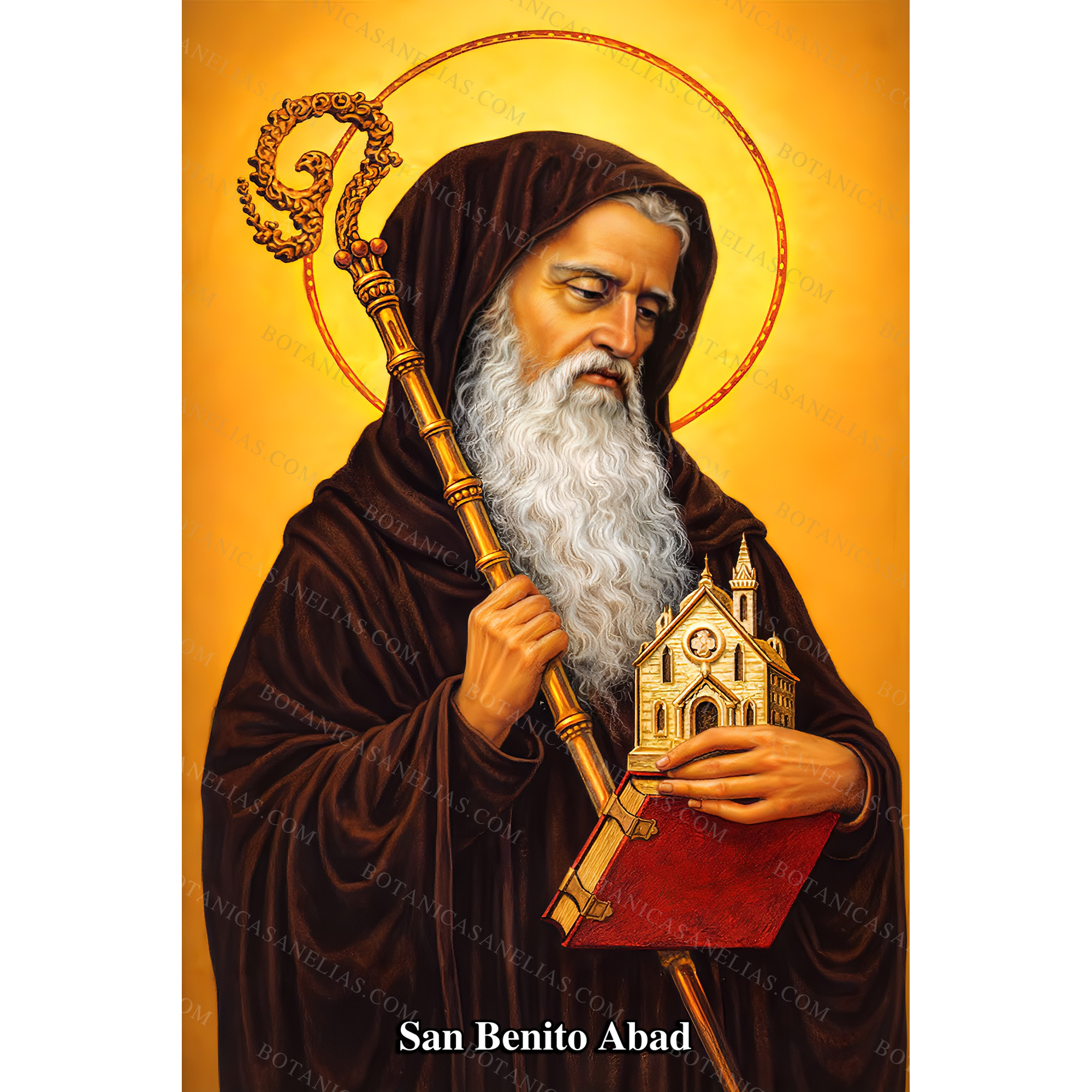 Saint Benedict the Abbot Prayer Card