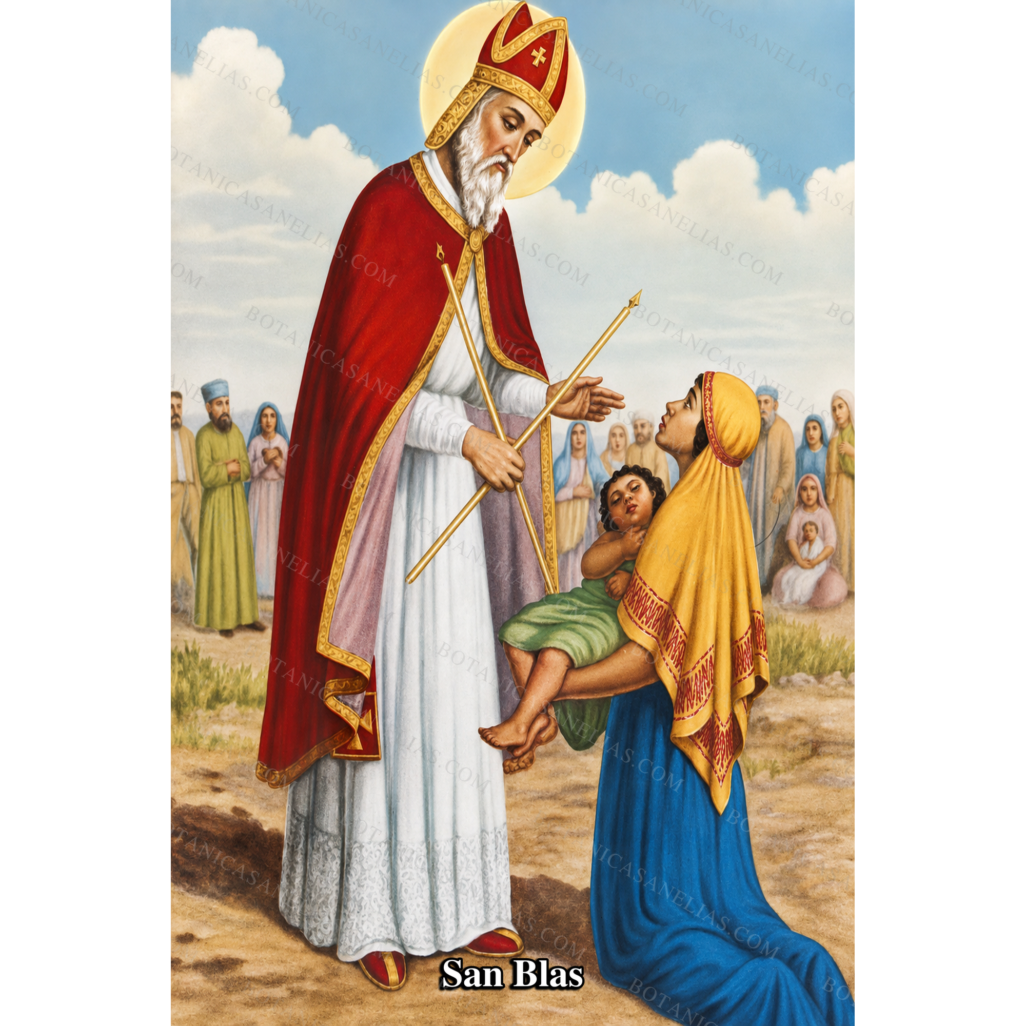 Saint Blaise Prayer Card