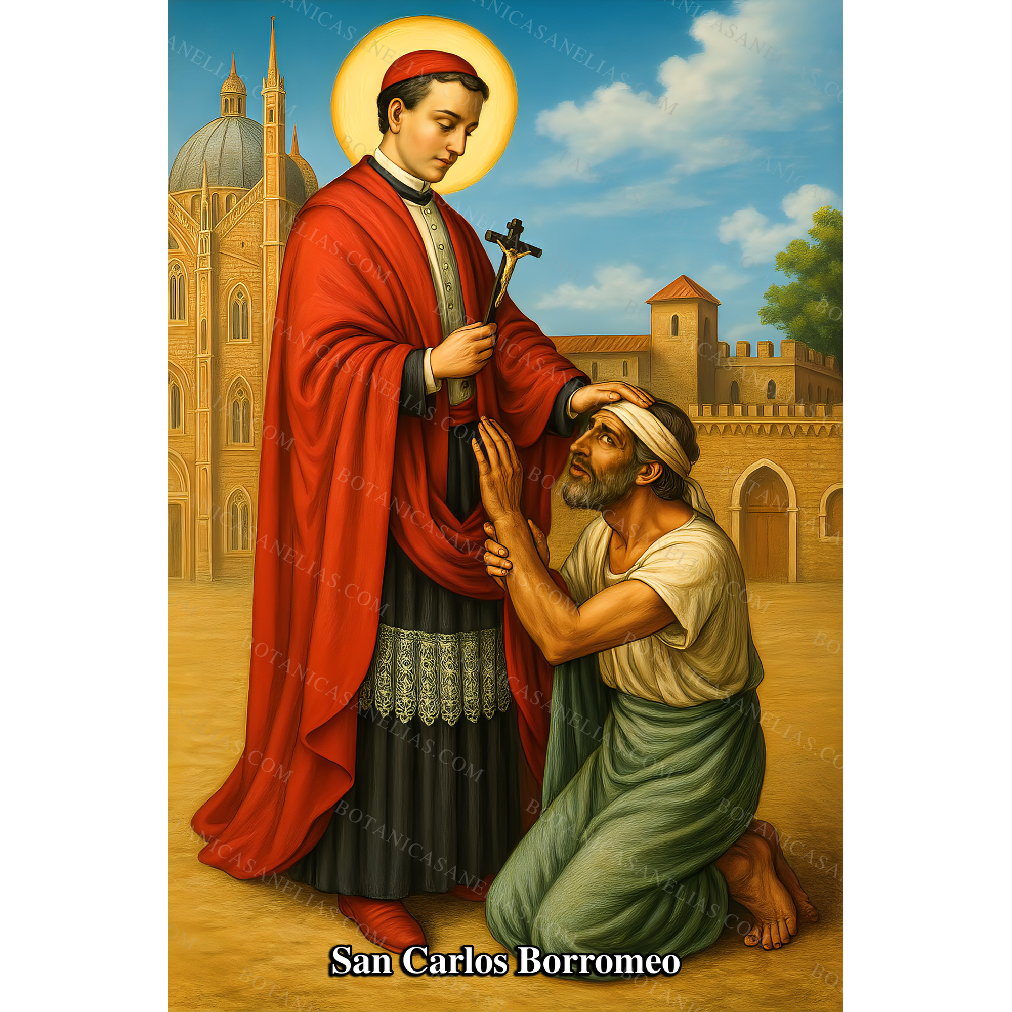 Saint Charles Borromeo Prayer Card