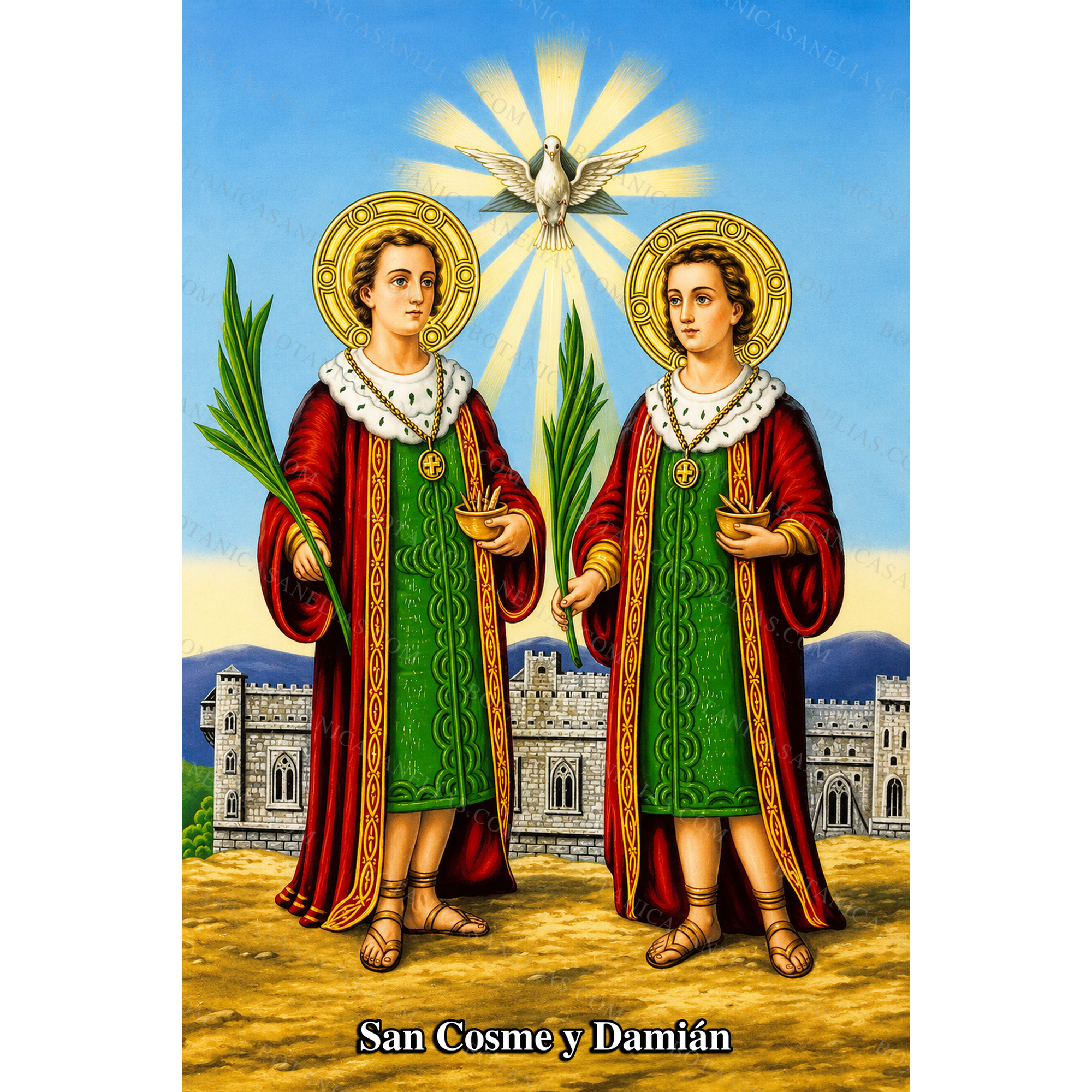 Saints Cosmas and Damian Prayer Card
