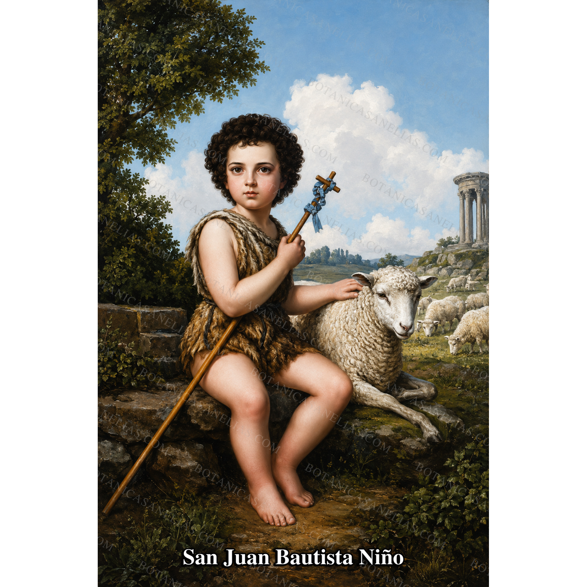 Child Saint John the Baptist Prayer Card