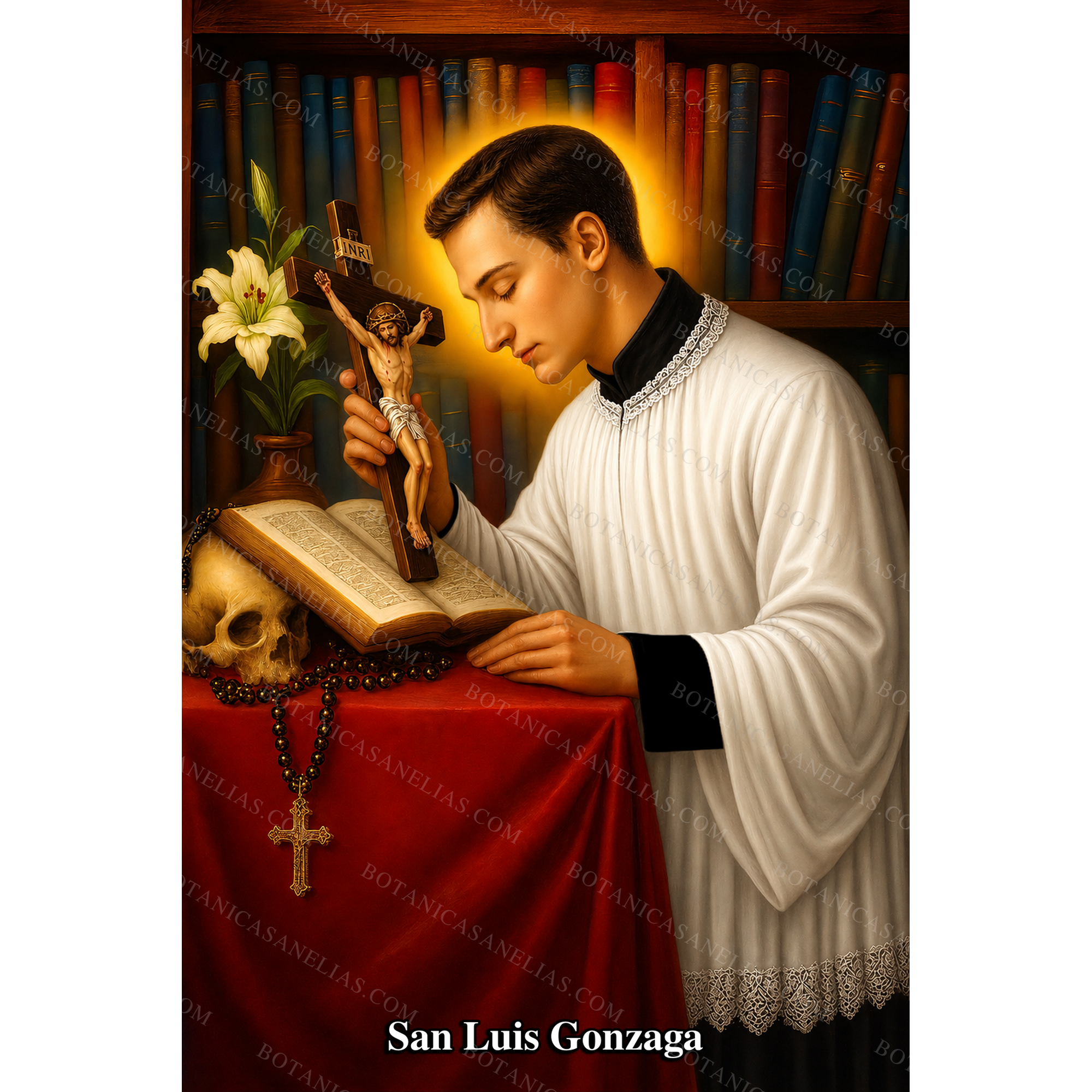 Saint Aloysius Gonzaga Prayer Card