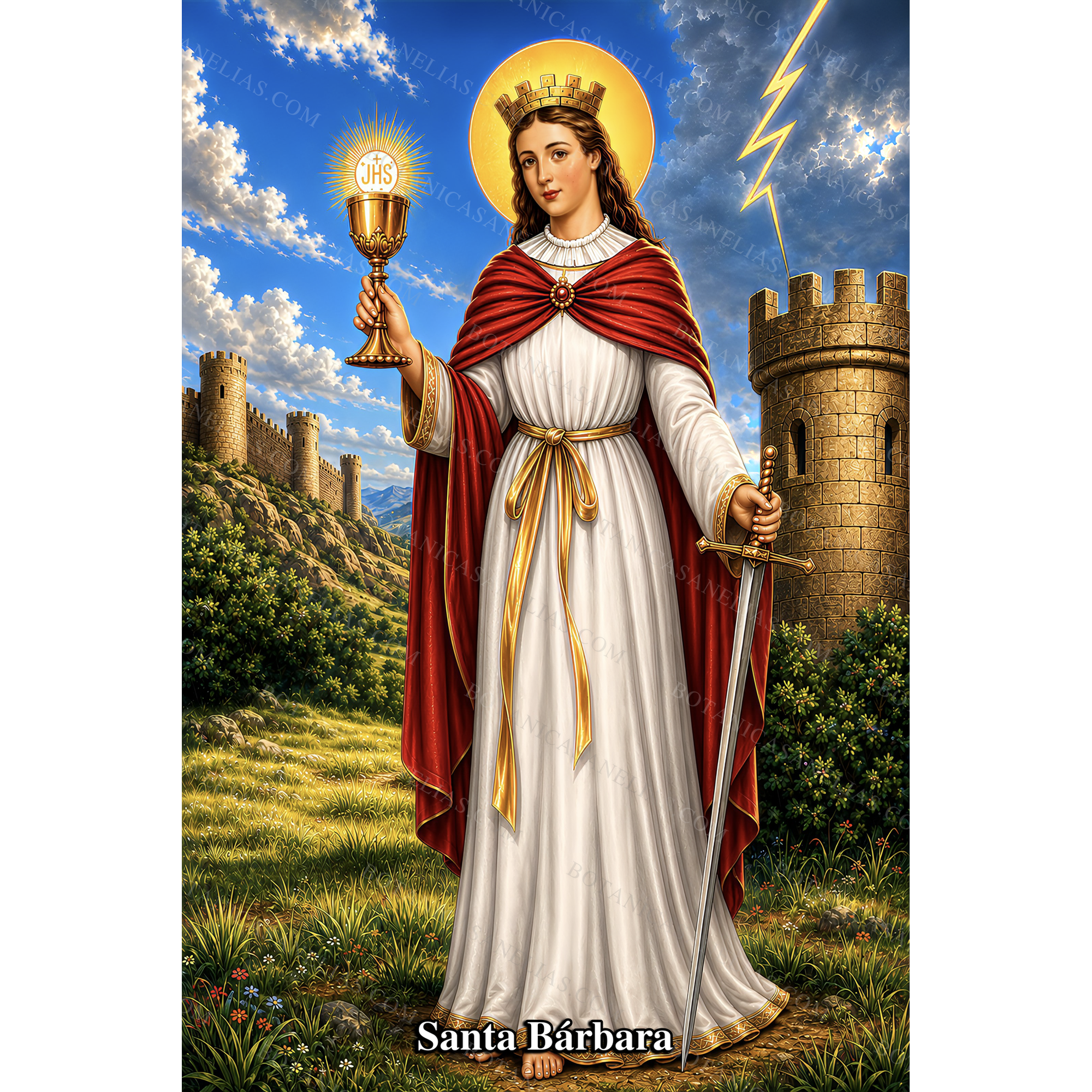 Saint Barbara Prayer Card