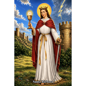 Saint Barbara Prayer Card