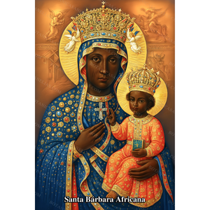 African Saint Barbara Prayer Card