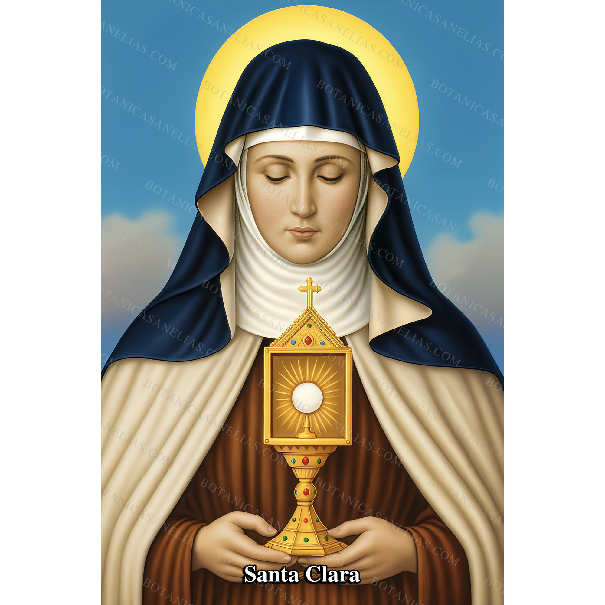 Saint Clare Prayer Card