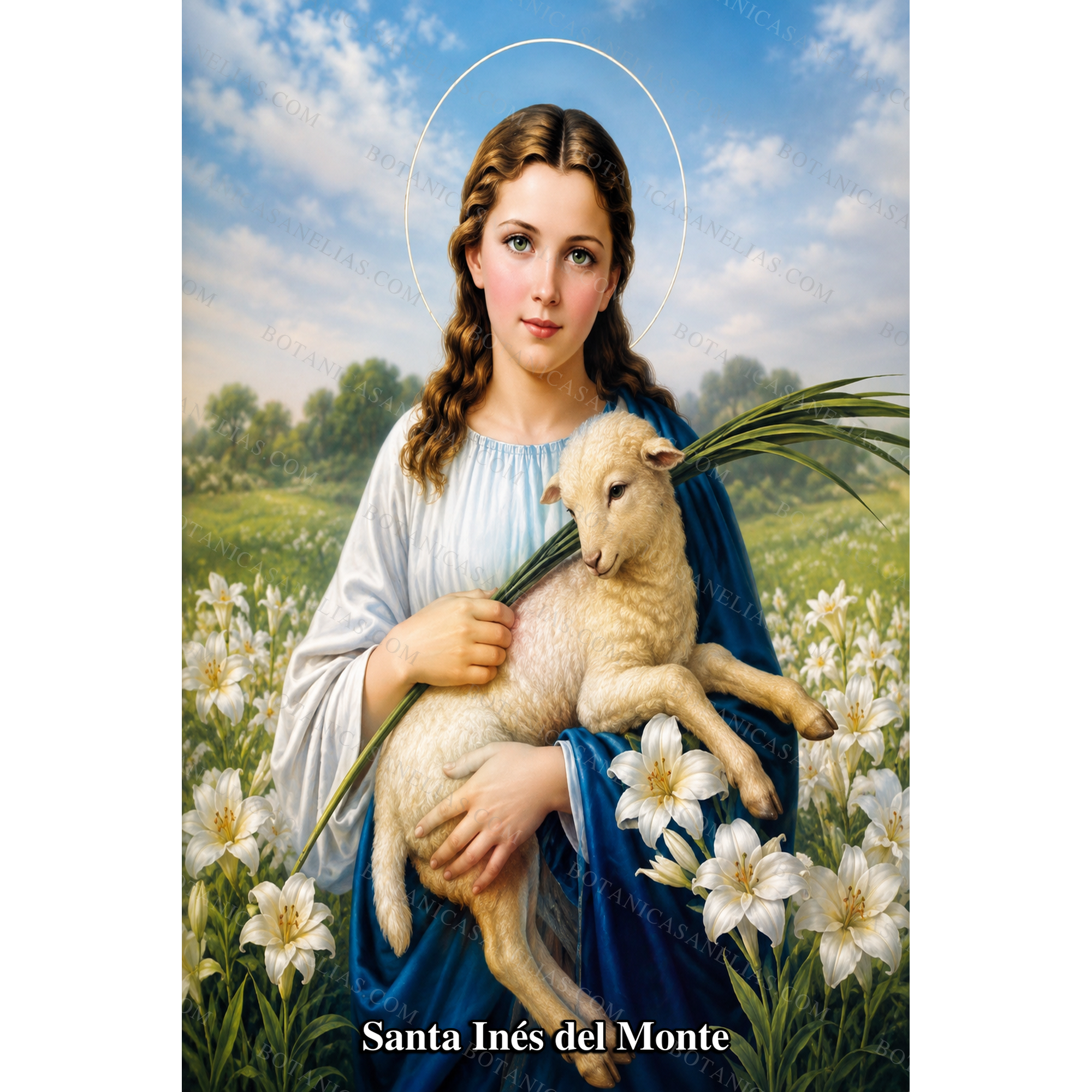 Saint Agnes of the Mount Prayer Card