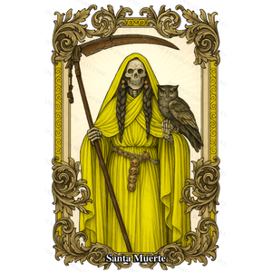 Holy Death Yellow Prayer Card