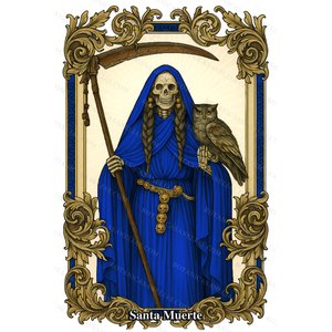 Holy Death Blue Prayer Card