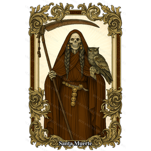 Holy Death Brown Prayer Card