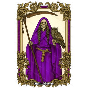 Holy Death Purple Prayer Card