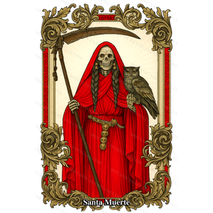 Holy Death Red Prayer Card