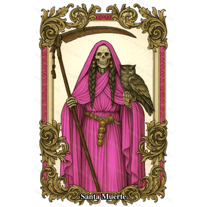 Holy Death Pink Prayer Card